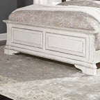 Abbey Park Weathered Brown & Antique White Queen Panel Bed