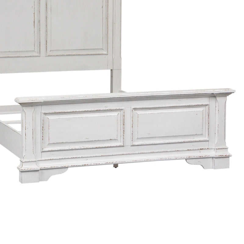 Abbey Park Weathered Brown & Antique White Queen Panel Bed