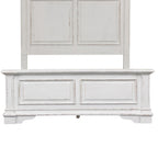 Abbey Park Weathered Brown & Antique White Queen Panel Bed