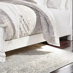 Abbey Park Weathered Brown & Antique White Queen Panel Bed