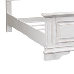 Abbey Park Weathered Brown & Antique White Queen Panel Bed