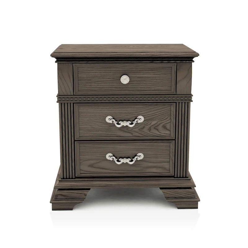 Stroh Traditional Wood 2-Drawer Nightstand with USB Charger