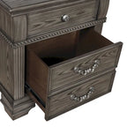 Stroh Traditional Wood 2-Drawer Nightstand with USB Charger