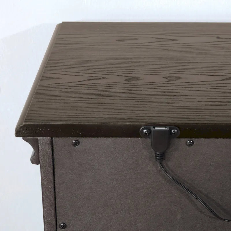 Stroh Traditional Wood 2-Drawer Nightstand with USB Charger