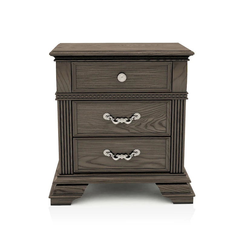 Stroh Traditional Wood 2-Drawer Nightstand with USB Charger