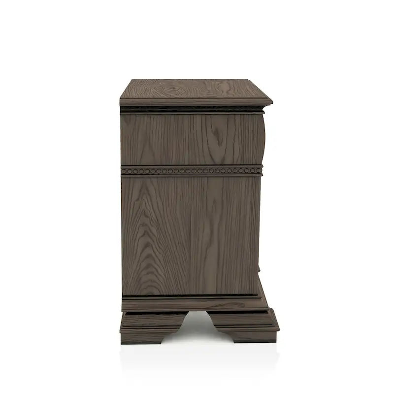 Stroh Traditional Wood 2-Drawer Nightstand with USB Charger