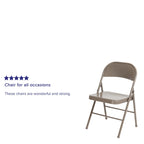 2 Pack Double Braced Metal Folding Chair