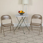 2 Pack Double Braced Metal Folding Chair
