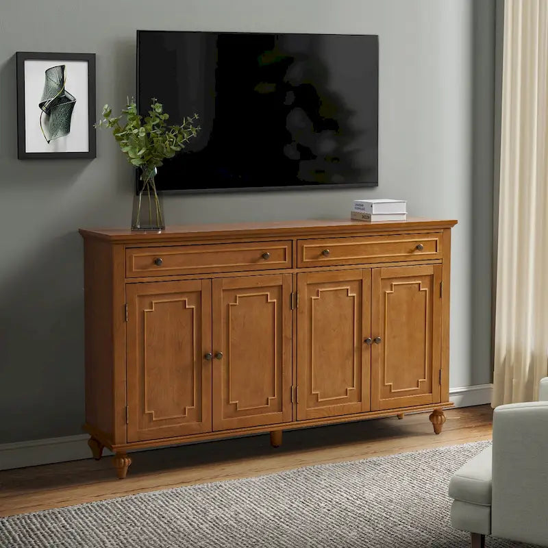 Ruby 58-inch Traditional Wide 2-Drawer Sideboard with Adjustable Shelves