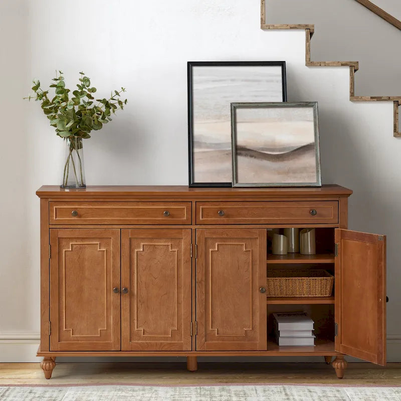 Ruby 58-inch Traditional Wide 2-Drawer Sideboard with Adjustable Shelves