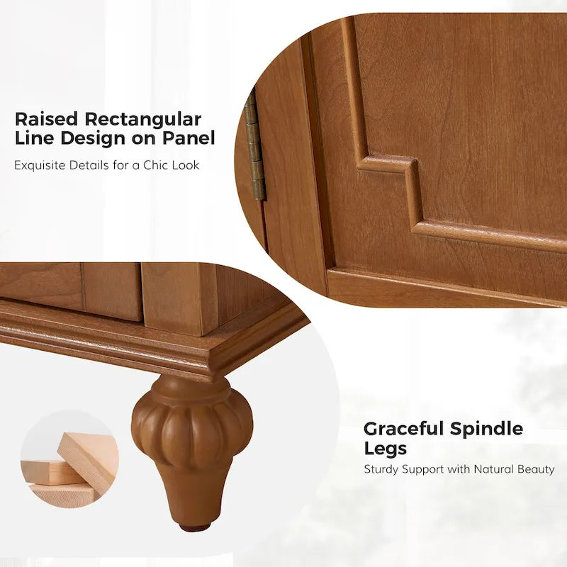 Ruby 58-inch Traditional Wide 2-Drawer Sideboard with Adjustable Shelves