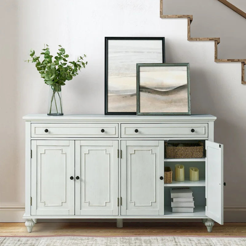 Ruby 58-inch Traditional Wide 2-Drawer Sideboard with Adjustable Shelves