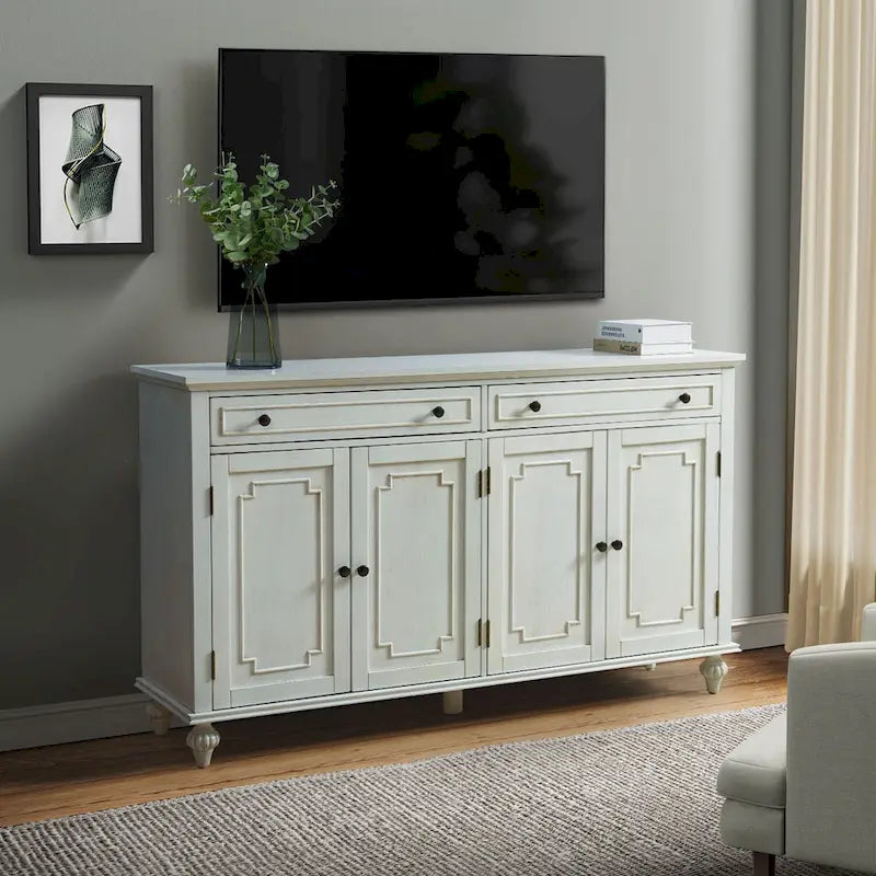 Ruby 58-inch Traditional Wide 2-Drawer Sideboard with Adjustable Shelves