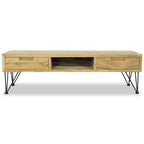 TV Stand 47.2x13.8x13.8 Solid Teak Wood Colonial Style