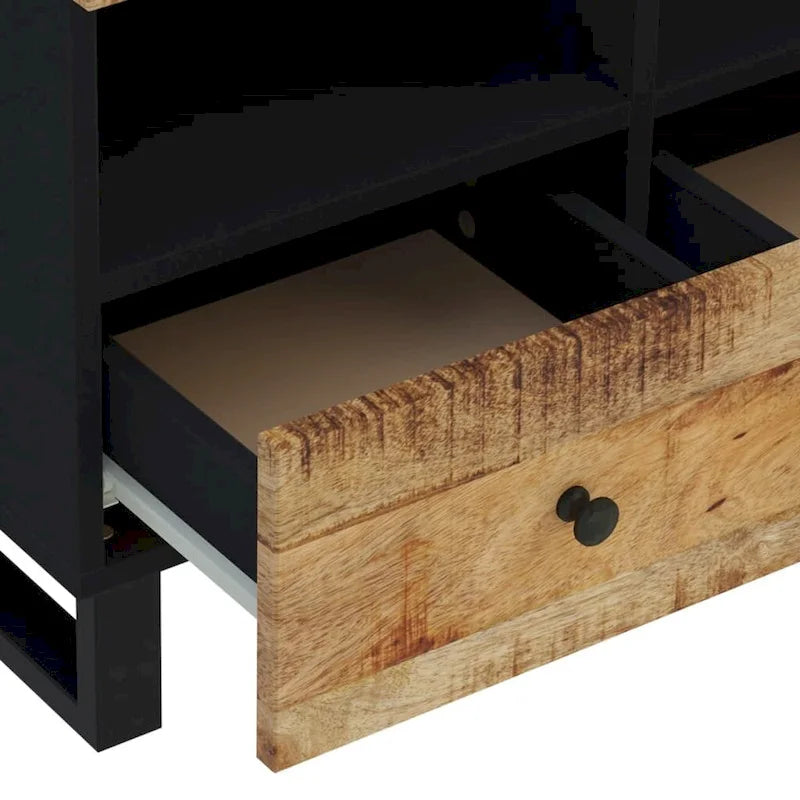 TV Stand 27.6x13x18.1 Solid Mango Wood