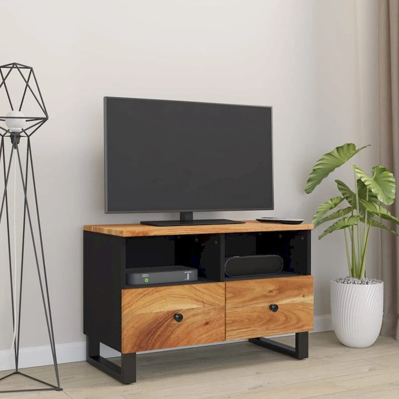 TV Stand 27.6x13x18.1 Solid Mango Wood