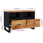 TV Stand 27.6x13x18.1 Solid Mango Wood