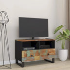 TV Stand 27.6x13x18.1 Solid Mango Wood
