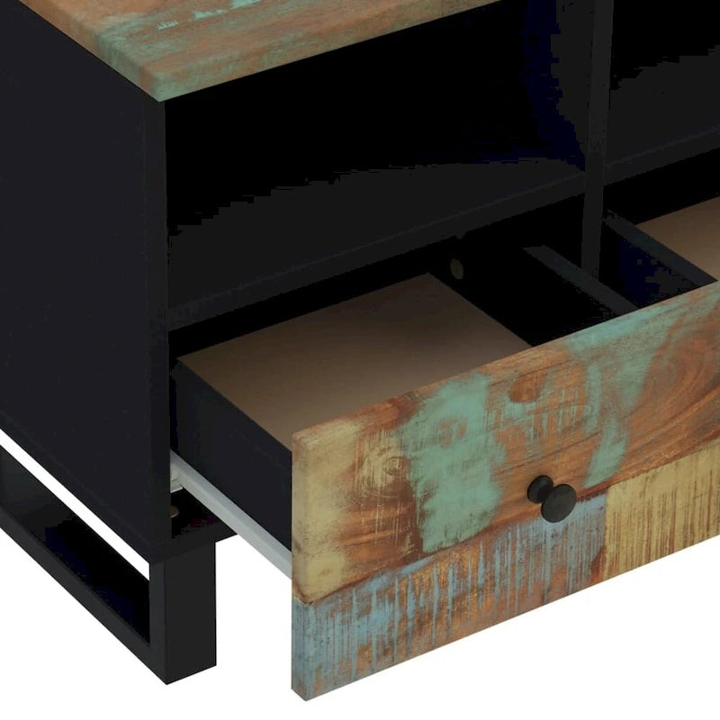 TV Stand 27.6x13x18.1 Solid Mango Wood