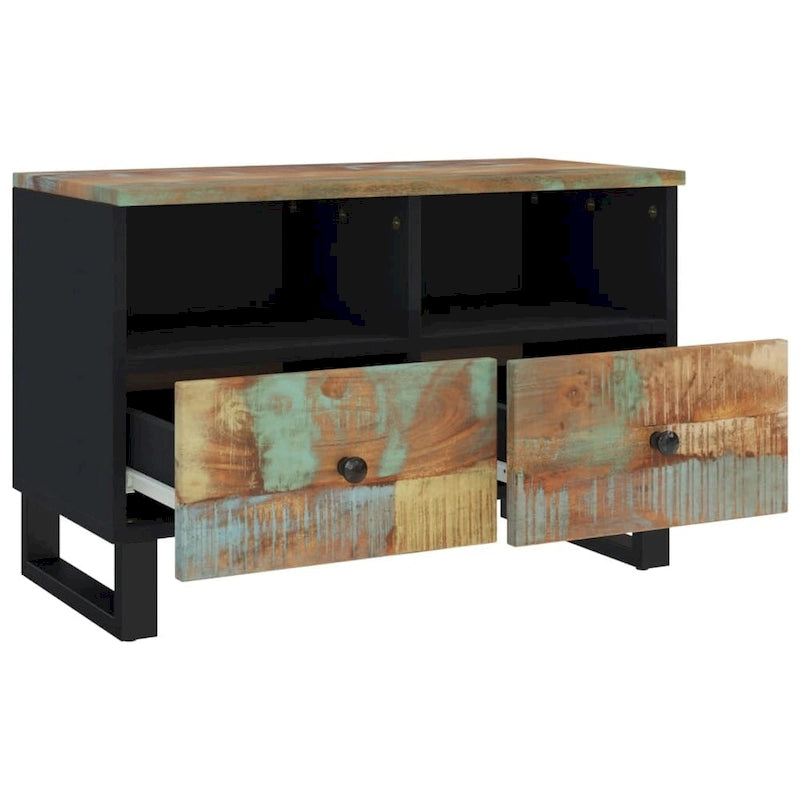 TV Stand 27.6x13x18.1 Solid Mango Wood
