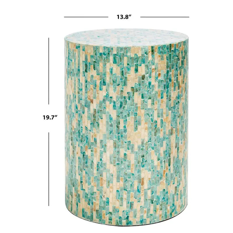 Tessie Mosaic Round Accent Table 14x14x20 inch