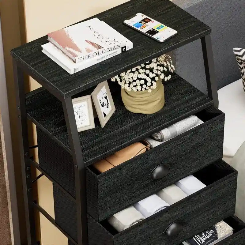 White Dresser with 5 Drawers