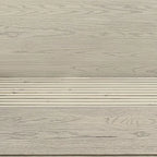 Joni Modern Wood King Platform Bed Frame, Tall Headboard, Low Profile, Gray