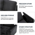87.4 in. L-Shape Velvet Sleeper Sectional Sofa in. 5-Seat Sofa Bed with 2-USB, Storage Ottoman and Hidden Storage Arm