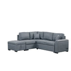 87.4 in. L-Shape Velvet Sleeper Sectional Sofa in. 5-Seat Sofa Bed with 2-USB, Storage Ottoman and Hidden Storage Arm