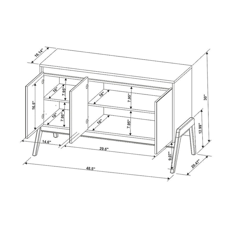 Gales 48.5-inch Mid-Century Modern Sideboard