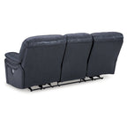 Leesworth Blue Power Reclining Sofa 88W x 41D x 41H