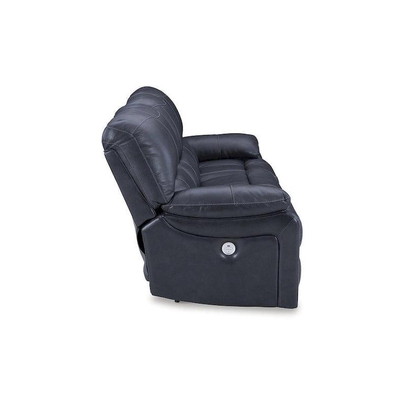 Leesworth Blue Power Reclining Sofa 88W x 41D x 41H